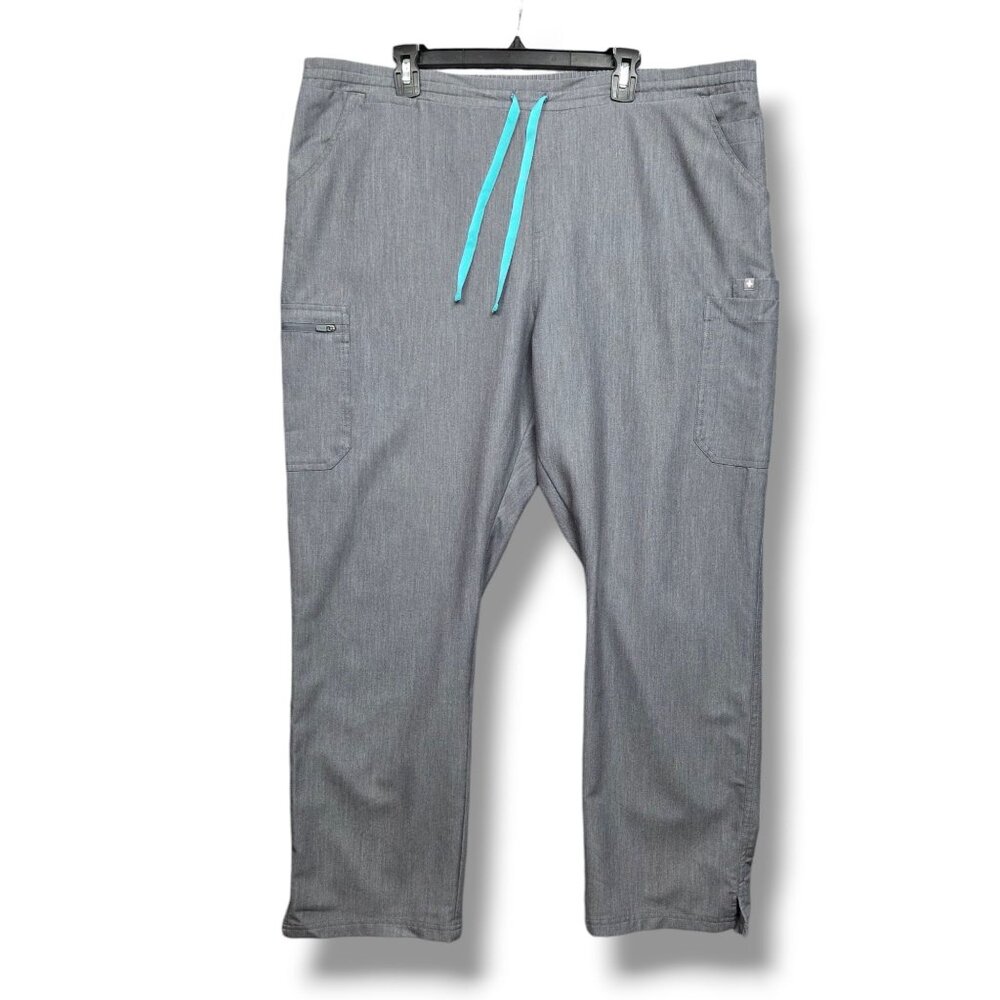 Figs Yola Skinny Scrub Pants Womens XXL‎ Gray Straight TW2000R